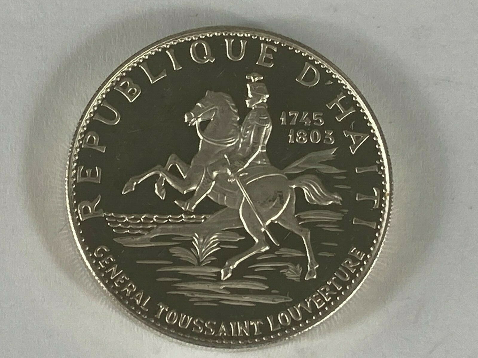 1968 Haiti 10 Gourdes 1.5 Ounce 999 Silver Coin