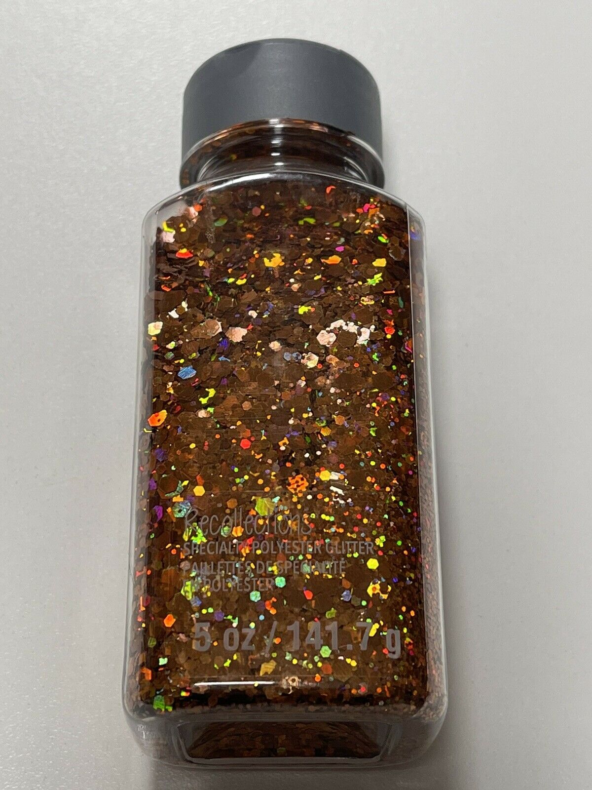 Recollections Specialty Polyester Glitter In Shaker 5oz Holographic “orange” New