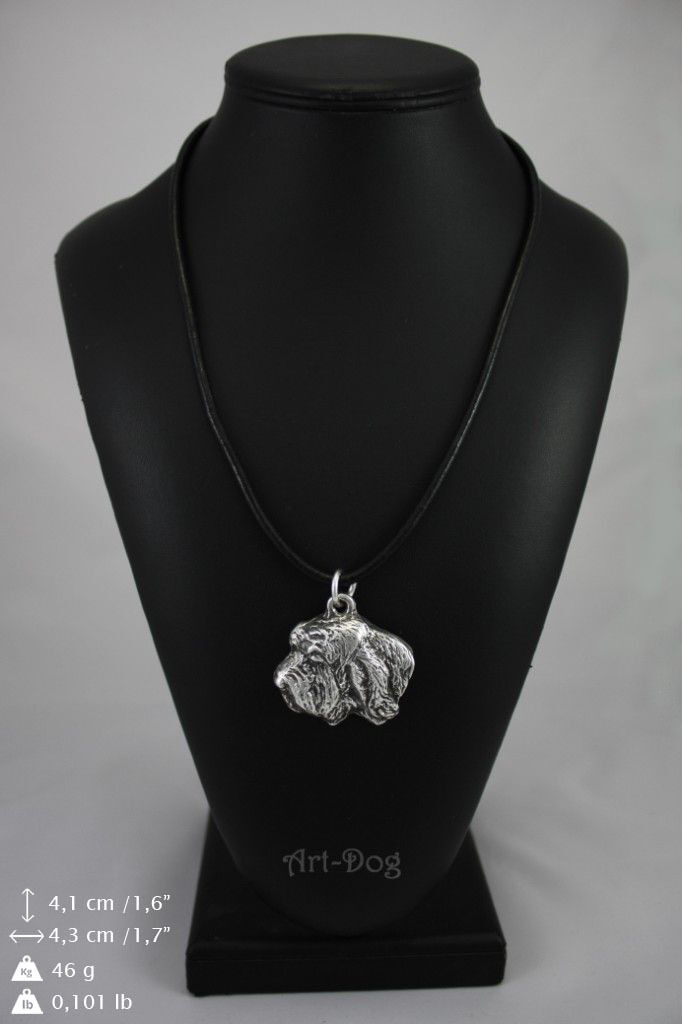 Petit Basset Griffon Vendéen, Silver Covered Necklace, High Qauality Art Dog