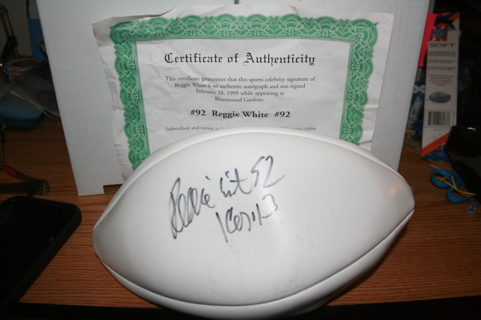Reggie White Signed Official Wilson 1999 HAWAII PRO BOWL Football