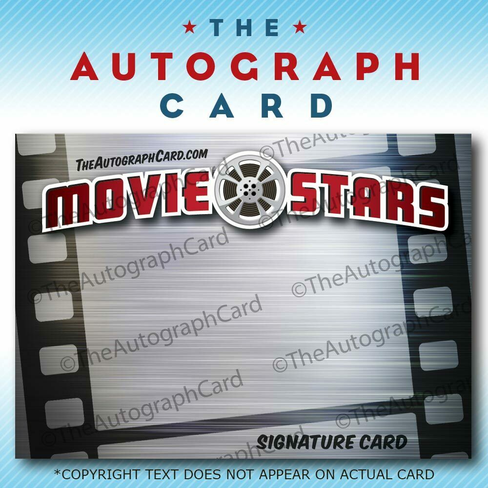 The Autograph Card Blank Signature Card: MOVIE STAR signed auto theautographcard
