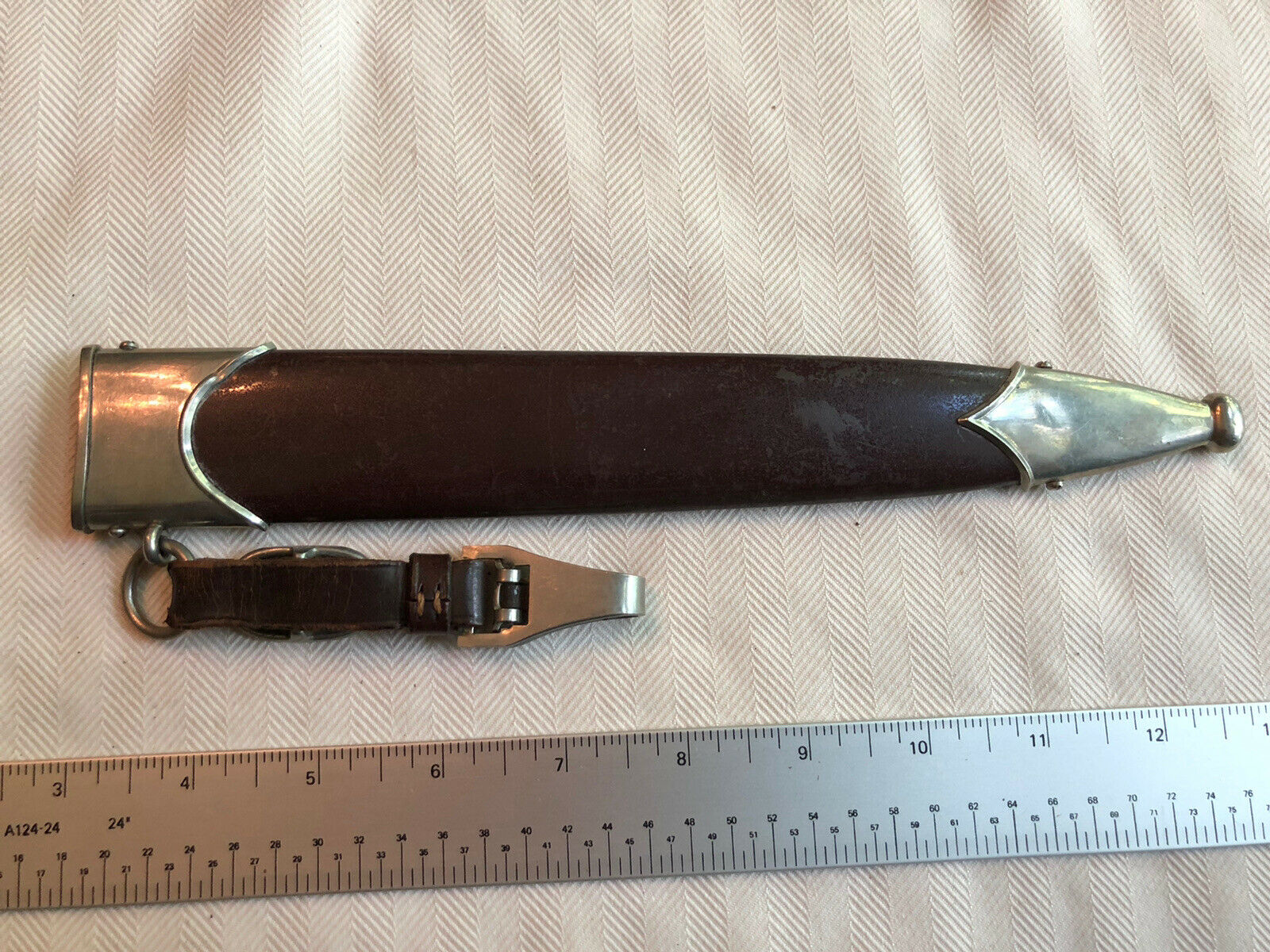 W W 2 German Dagger Dagger Scabbard Early Nice Condition Nickel Silver Rare