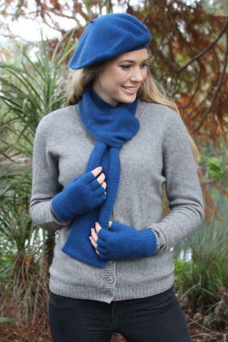 Open Finger Gloves, Possum Fur And Merino Wool Knitwear, Made In New Zealand