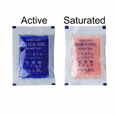 [25 Packs]10 Gram" Dry & Dry" Blue Indicating Silica Gel Packets - Reusable