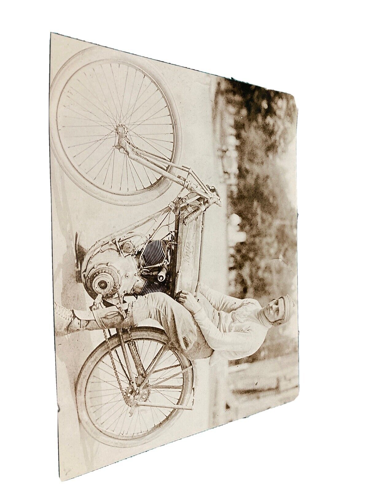 Thor Motor Bike And Racer Original Photograph
