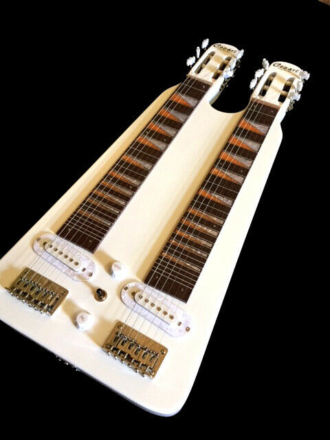 Country Western New  6/6 Double Lap Steel Slide Vintage White Electric Guitar