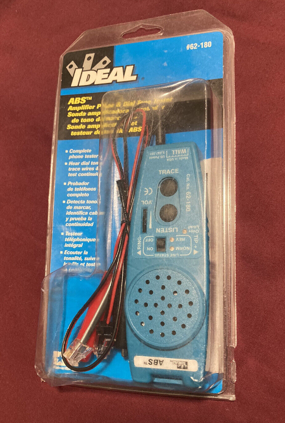 Ideal Abs Amplifier Probe & Dial Tone Tester 62-180 New & Sealed