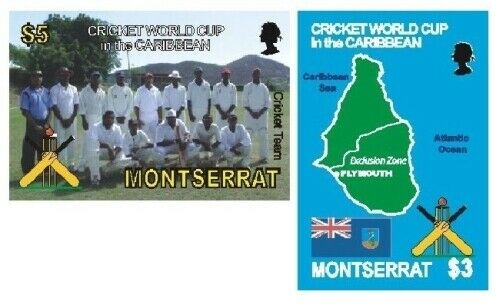 Montserrat 2007 - CRICKET WORLD CUP - Set of 2 Stamps - MNH