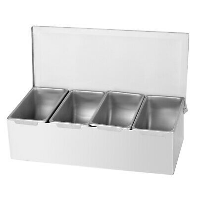 Thunder Group 4 section stainless steel condiment compartment, comes in each