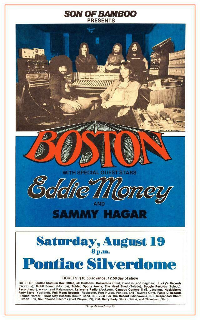 Boston - Poster - Live 1978 Concert Eddie Money Sammy Hagar - Amazing Art Print