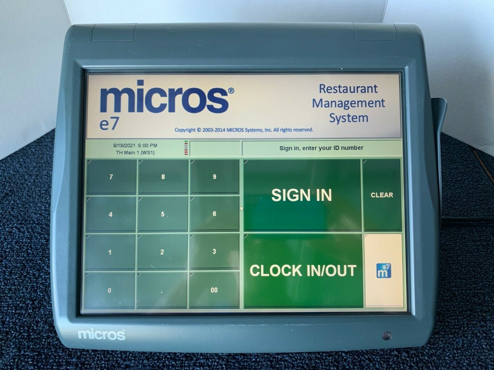 Micros Workstation 5a Ws5a Pos Touchscreen System W/licence Key**free Shipping**