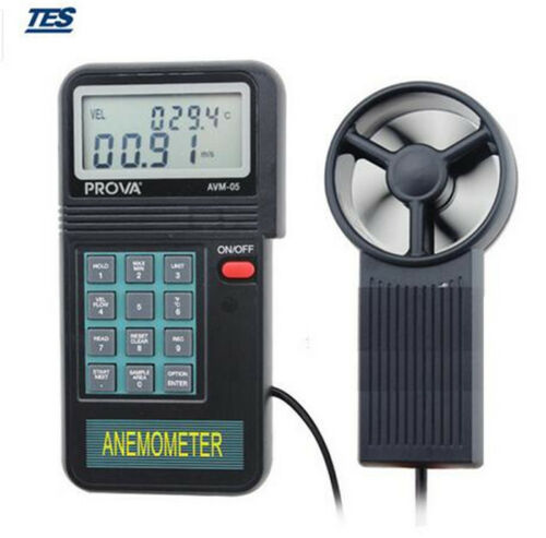 TES AVM-05 Thermo Anemometer m/s ft/min knots Km/hr PROVA AVM05
