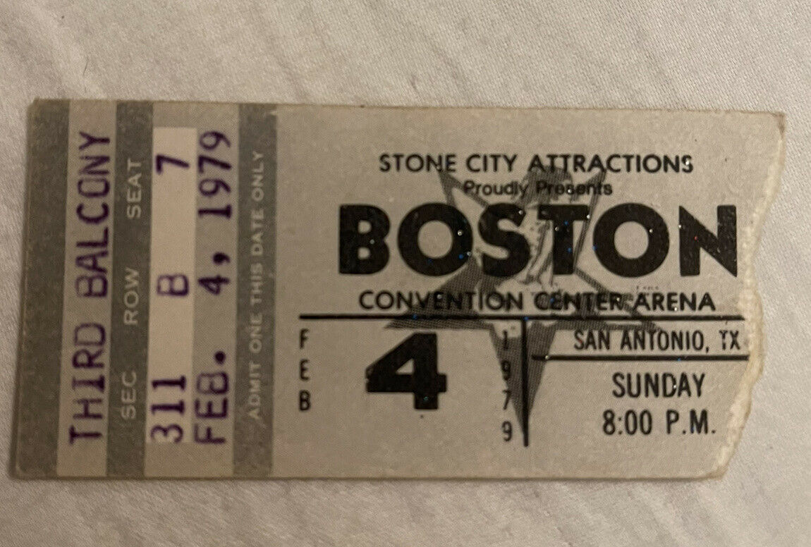 Boston Rare Concert Ticket Stub San Antonio, Tx 02/04/1979