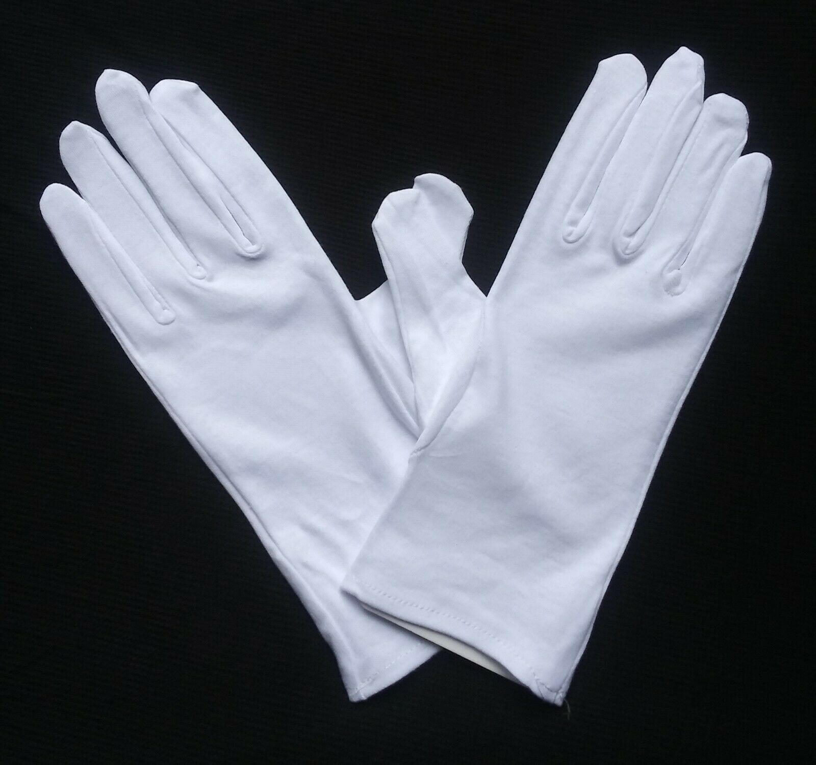 100% cotton white gloves