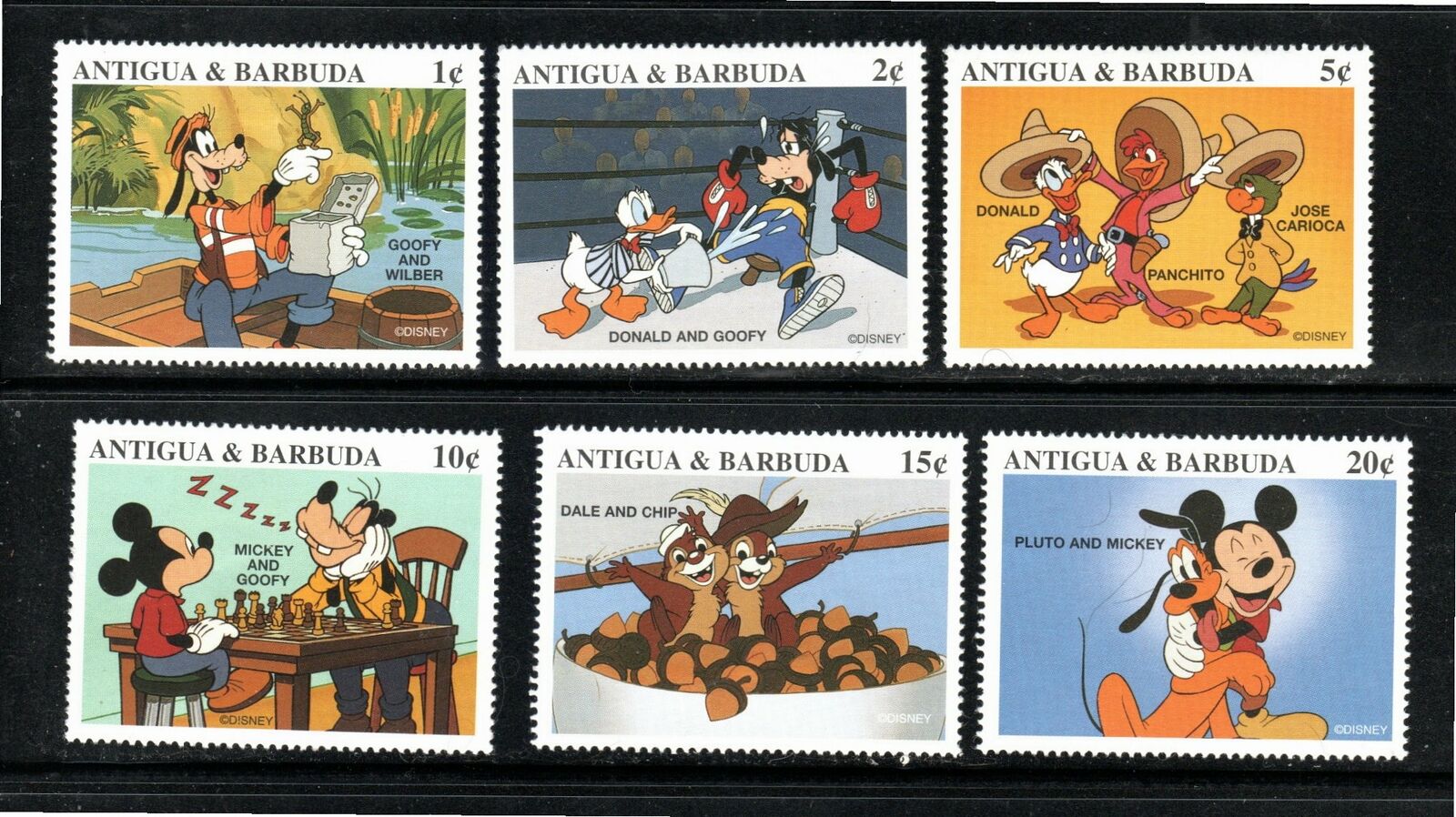 Antigua & Barbuda Disney Stamps   Mint Hinged Lot 39252