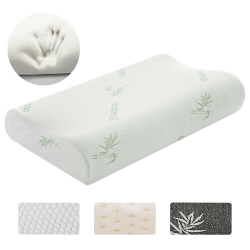 Memory Foam Pillow Orthopedic Neck Support Breath Pillows W/  Bamboo Fiber Case