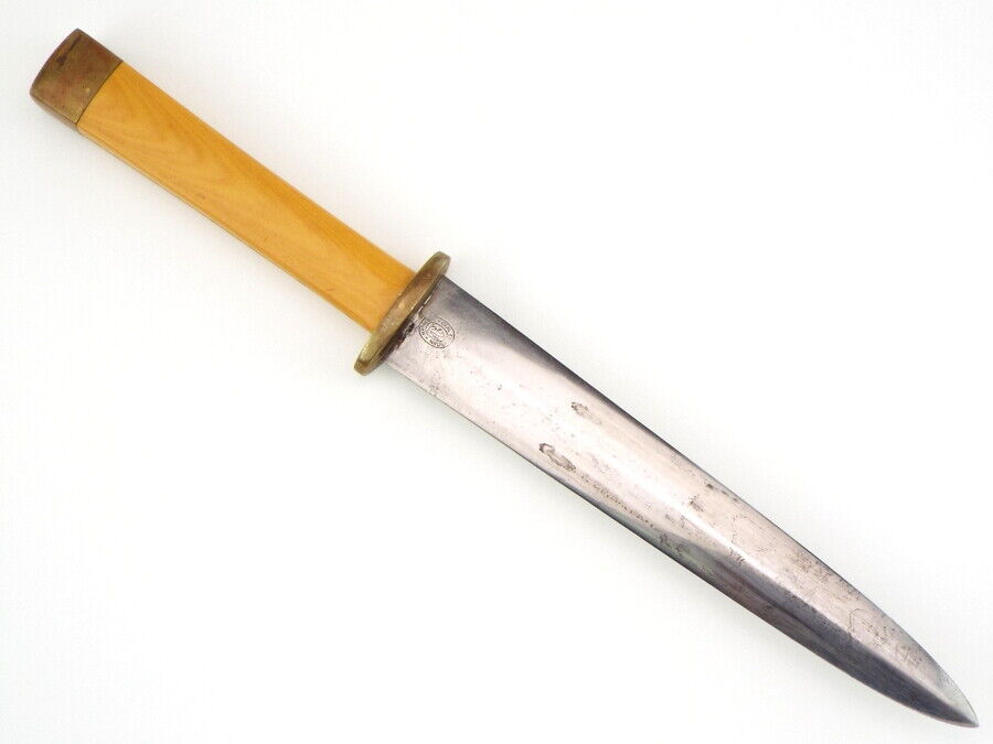 German WWII ECKHORN SOLINGEN Dagger Converted to Fighting Knife Bakelite Handle