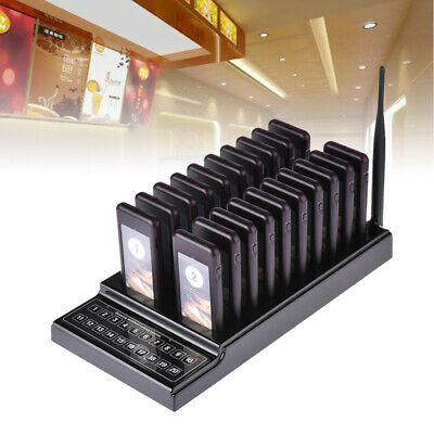20 Restaurant Coaster Pager Guest Call Wireless Paging Queuing Calling System