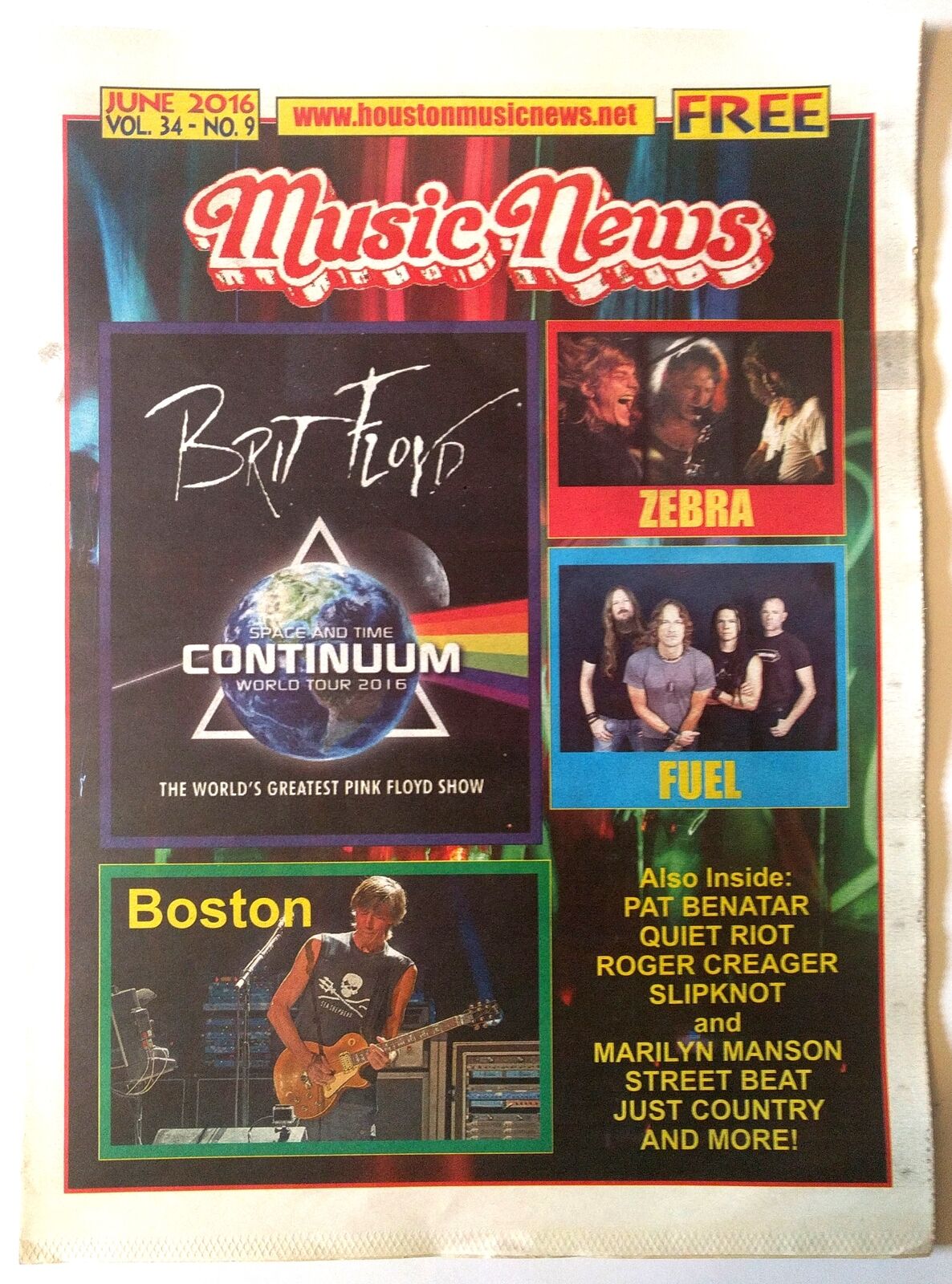 COOL Boston Zebra Quiet Riot Brit Floyd 2016 Music News Local Magazine!