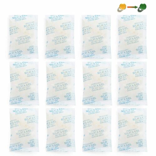 27 Gram Pack Of 12 Silica Gel Packets Desiccant Dehumidifiers Moisture Absorber