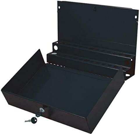 Sunex 8011BK Large Locking Screwdriver and Pry Bar Holder for Service Cart- Blac