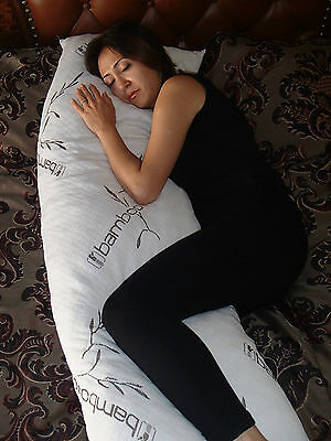Bamboo Cover Shredded Memory Foam Full Body Pillow,100% Washable,usa Made New