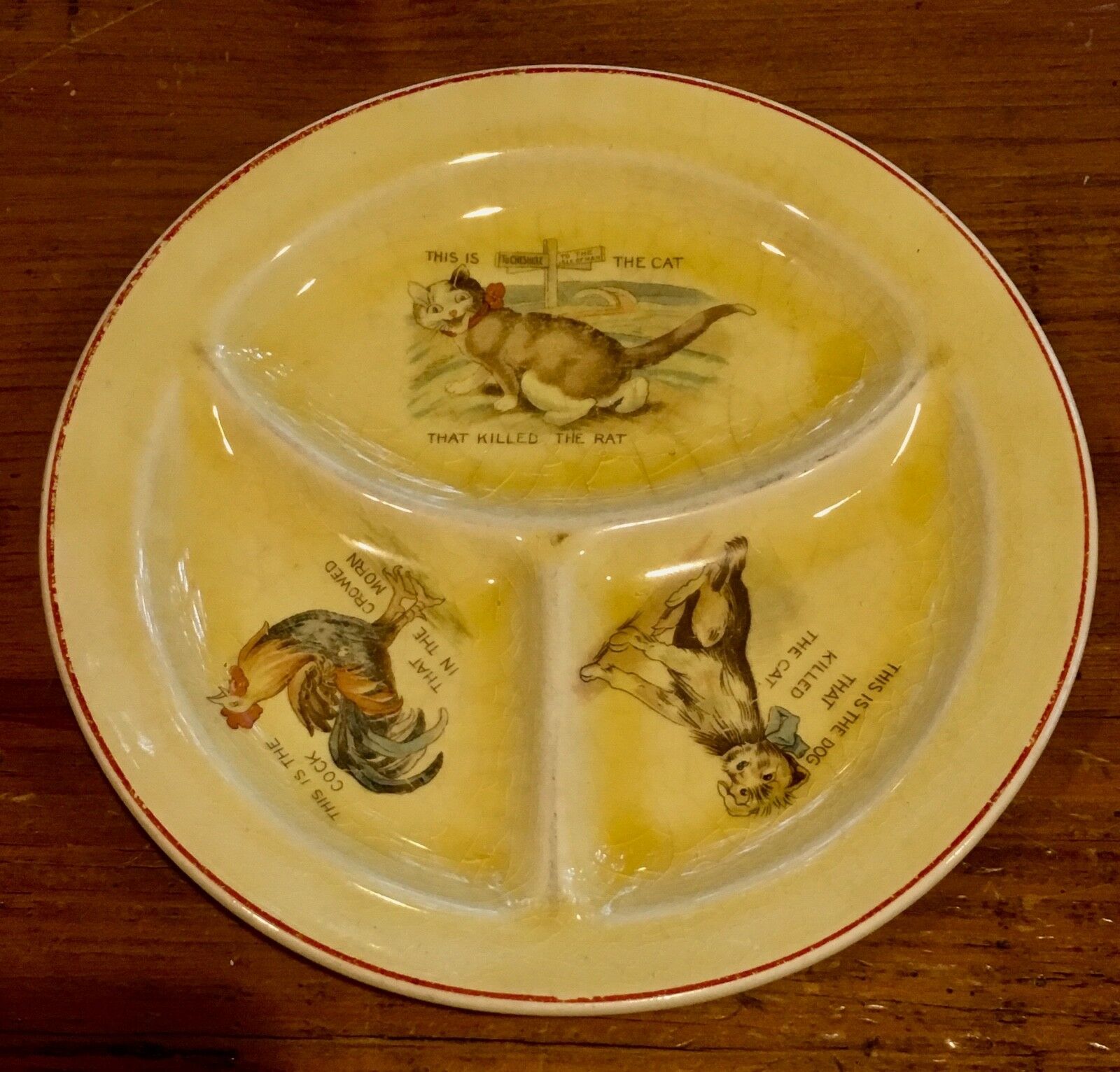 Vintage Roma, Edwina Knowles Divided Children's Dish With Nursery Rhyme