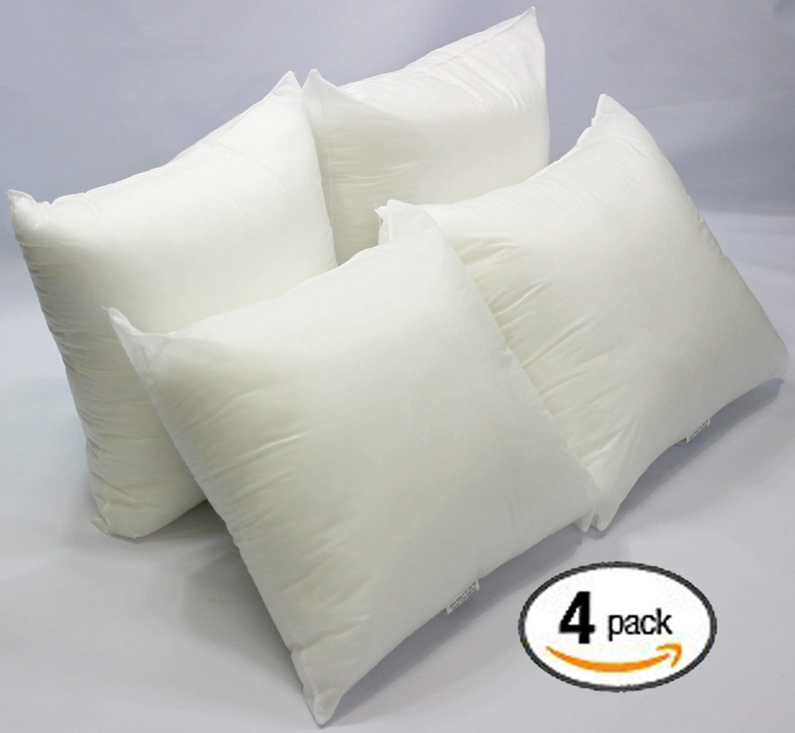 Set Of 4 - 18" X 18" Sham Stuffer Square Pillow Form Insert Polyester,standard